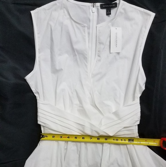 Banana Republic White High Low Top Size 4 New - Picture 6 of 8